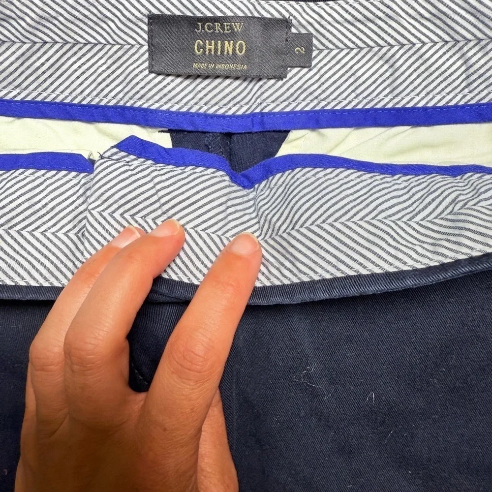 J. Crew Chino Shorts Navy Blue Size 2